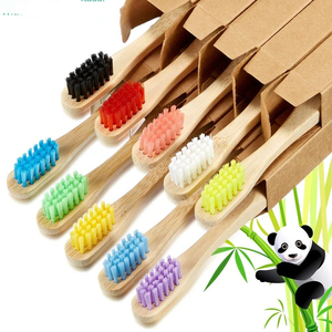 Brosse à dents en bambou souple personnalisée pour enfants et adultes Brosse colorée en bois écologique - Product Image 4