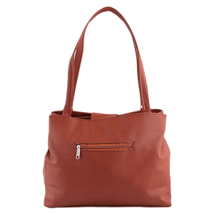 กระเป๋าถือสตรี - สีน้ำตาลแดง - Product Image 3
