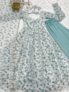 TISSU IMPRIMÉ FLORAL ENTIÈREMENT FLAIR ANARKALI, AVEC ENSEMBLE DUPPTA, PENT PRÊT À PORTER - Product Image 5