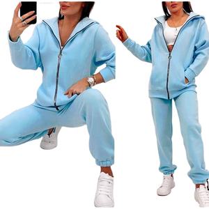 Survêtements à manches longues de dernière conception OEM pour femmes décontracté Yoga Street Wear étiquette tissée sur tissu polaire taille XL Logo personnalisé - Product Image 5