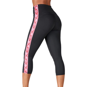 Custom Workout Sublimation High Quality Drawstrings Waistband <b>Women</b> <b>Capri</b> Yoga Sport <b>Pant</b> Spandex Polyester Material All Size - Product Image 2