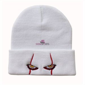 Custom Wholesale Beanie Your Own Embroidery Logo Woven Label 100% Acrylic Beanie Hat/Adult Size - Product Image 1