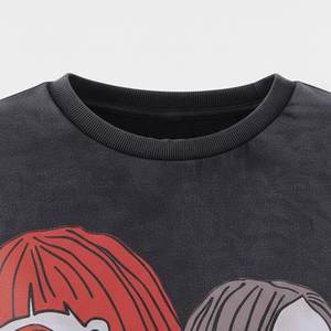 Sudaderas Casuales Negras para Mujer, Lavadas con Ácido, con Logotipo Personalizado, Cálidas para Invierno, Estilo Urbano, Cómodas - Product Image 4