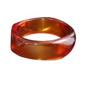 Brazalete de Resina Ámbar Grueso Estilo Vintage, Forma Irregular Translúcida, Brazalete Acrílico Grueso, Accesorio de Moda de Alta Gama, Duradero - Product Image 3