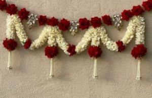 Trending Rose Bandarwal, Flower Toran, Trending Decoration, Arreglo floral, Flor artificial, Decoración para el hogar, Colgante de puerta, - Product Image 3