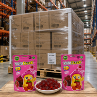 Bonbons gélifiés YoloDuck en forme 3D avec centre juteux au vrai jus, sans gras, saveur fraise