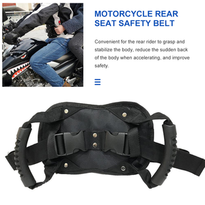 Universal <b>Motorcycle</b> Passenger Safety Belt Adjustable Rear Seat <b>Grip</b> Handle Breathable Mesh Polyester Custom Custom Logo OEM - Product Image 6