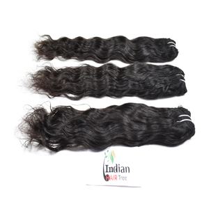 Vendeur de cheveux vietnamiens non traités à cuticules vierges brutes 100% alignées Couleur naturelle Extensions de cheveux humains ondulés noirs - Product Image 2