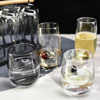 Verre à boire sans pied transparent, forme d'œuf arrondie, pour eau, jus, whisky, cocktail, maison, café, bar, logo personnalisé, OEM, ODM
