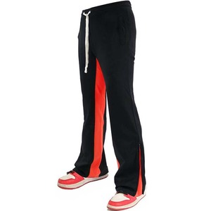 Wholesale <b>Stacked</b> Flare <b>Jogger</b> Customized Logo <b>Stacked</b> <b>Joggers</b> With Pockets Streetwear Men's Pants Trousers Oversized - Product Image 4