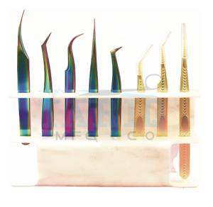 Juego de 8 Pinzas para Pestañas de Acero Inoxidable de Alta Calidad con Punta Puntiaguda de TARIQ MFG CO - Product Image 1