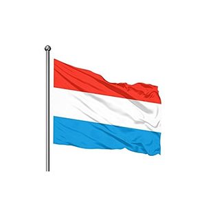 Drapeau d'extérieur du Luxembourg imprimé numériquement en soie avec mât en aluminium - Product Image 3