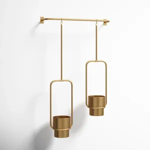 Hanging Metal Planter Copper Metal Farmhouse Style Hanging Planter Flowers and Plants <b>Decoration</b> Indoor Use in High Selling - Product Image 2