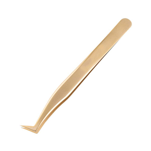 Pince à cils personnalisée à pointe en fibre pince à cils Volume pince à cils Lash Tech pince à épiler à 90 degrés pour l'extension des cils - Product Image 4