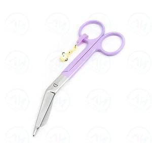 Tijeras de enfermera de acero inoxidable y tijeras de vendaje Lister 14,5 cm con logotipo de goma de lujo personalizado - Product Image 5