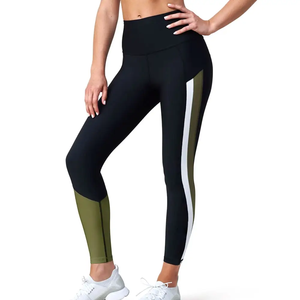 Pantalones de Yoga de entrenamiento de cintura alta personalizados al por mayor, mallas para mujer, poliéster suave, gimnasio, Fitness, transpirable, estilo informal - Product Image 1