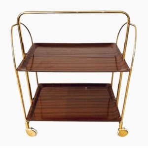 Luxurious Hotel Restaurant Decoration <b>Furniture</b> Food Supplies Serving Metal and Wood Trolley Hot Selling Decorative Trolley - Product Image 4