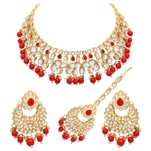 Imperial Wedding Kundan Gargantilla Collares Set - Product Image 3