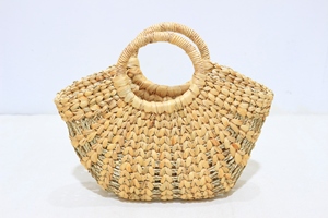 Bolsos tejidos ecológicos con cierre abierto, jacinto de agua hecho a mano vietnamita, Bolsos De Mujer para uso diario - Product Image 6