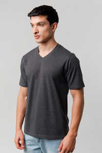 Camisetas de Hombre 100% Algodón, Cuello Redondo, Corte Regular, Transpirables, Resistentes a las Arrugas, de Secado Rápido, Ecológicas, Color Sólido - Product Image 2