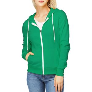 Vente en gros de pulls 100% coton avec fermeture éclair à la mode sweat à capuche ample impression 3D de poudre pour femmes automne 480g lettre à capuche - Product Image 1