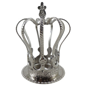 Corona de lujo de decoración al por mayor para rey, corona bondad de Metal para boda, corona de latón de alta calidad, moda de níquel - Product Image 4