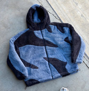 แจ็กเก็ตมีฮู้ดสำหรับผู้ชาย, แจ็กเก็ตขนแกะเชอร์ปาซิปรูดหนาใส่ได้สำหรับใส่กลางแจ้ง - Product Image 2