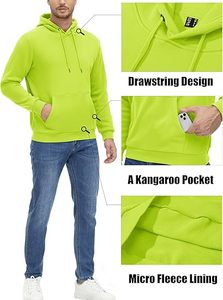 Sweat à capuche en polaire lourde pour hommes, sweat-shirt épais doublé Sherpa à fermeture éclair complète, manteau chaud en laine - Product Image 4