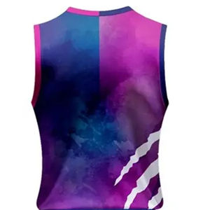 2026 Best Selling 100% Polyester Sleeveless Sportswear Custom Jersey Basketball Uniform <b>Printed</b> <b>Mesh</b> Shorts Breathable Plus Sets - Product Image 4