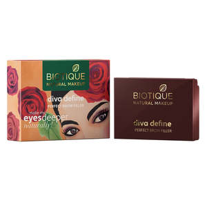 Biotique Natural Diva Define Perfect Brow Filler Powder Mocha Espresso 3g Waterproof Herbal Eyebrow Pen - Product Image 1