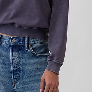 Sweat-shirt pour femme en matière confortable et décontractée, couleur unie, manches longues, prix bas, avec logo personnalisé / design col rond - Product Image 4