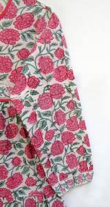 Fait à la main luxueux coton Floral Maxi robe pour les femmes longue été décontracté Vintage Style bohème naturel tour de taille bouton - Product Image 6