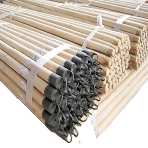 Palo de mopa de madera largo de 120cm con cabezal de escoba de PVC Material de limpieza del hogar recogedor para uso en la cocina - Product Image 6