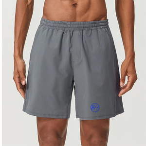 กางเกงขาสั้นระบายอากาศแห้งเร็วของผู้ชายมีลายทางสีทึบบางๆออกแบบโลโก้ได้ตามต้องการ - Product Image 4