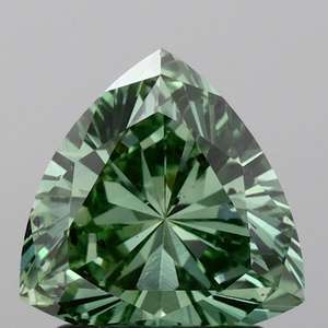 2.05ct Trillion Lab Grown Fancy Vivid Green VS1 EX Cut 10/10 Dureza IGI Certificado de India - Product Image 4