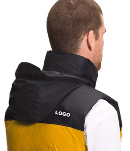 2022 personalizado dos tonos bloque de color burbuja acolchado abajo chaleco para hombres y calentadores de cuerpo al por mayor - Product Image 3