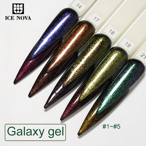 ICE NOVA Fábrica al por mayor de alta calidad Hema Free <span class=keywords><strong>Galaxy</strong></span> 10ml 15ml Uv Gel Polish para Nail Arts 21 colores efecto brillo - Product Image 4