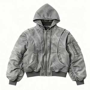 Chaqueta Bomber para Hombre, Ropa de Abrigo de Invierno Premium con Forro de Piel Suave, Costuras Resistentes y Estilo Urbano Moderno - Product Image 1