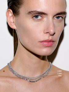 Collier KATE RIVIERE 14K avec diamants de laboratoire de 3 mm Dorse - Product Image 5