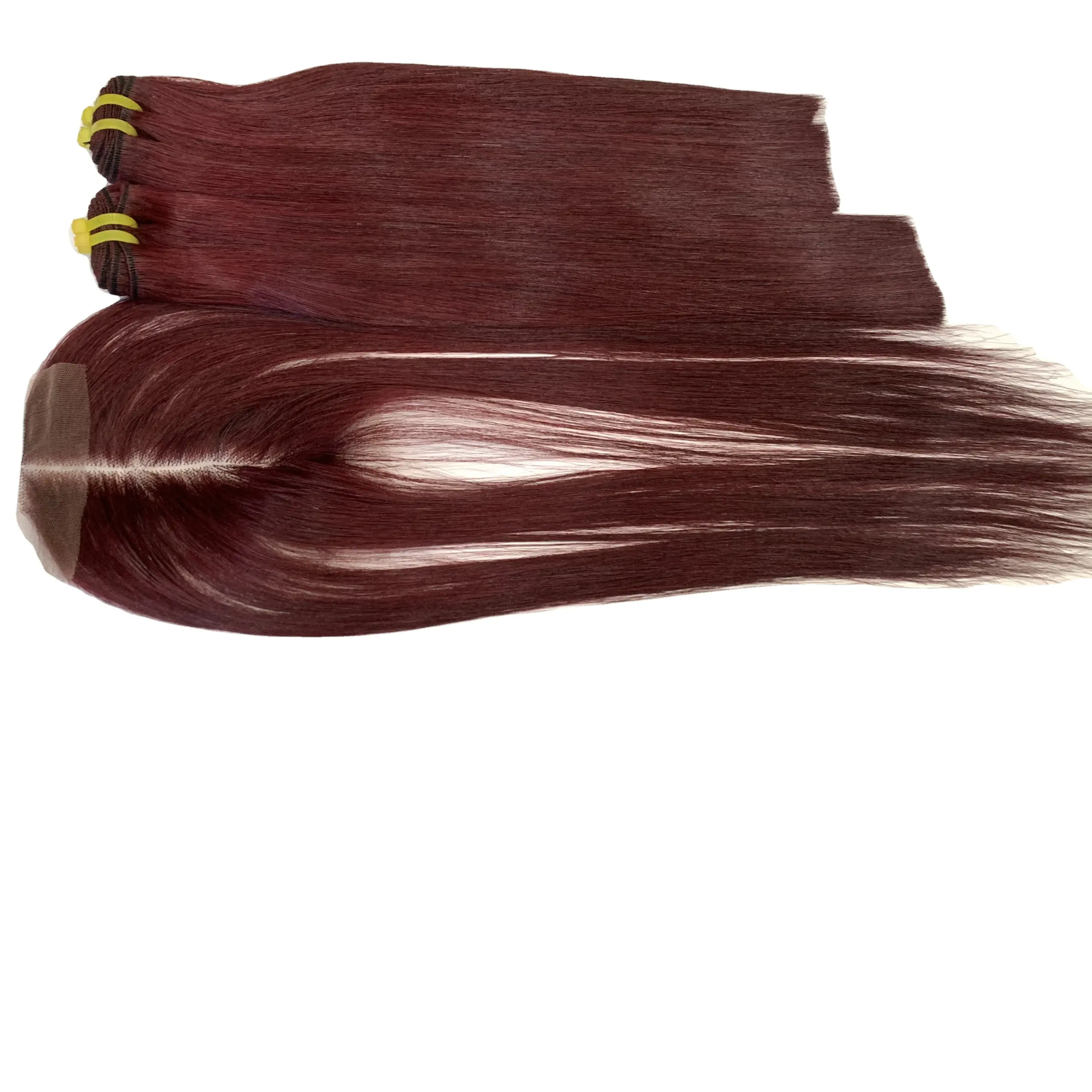 Perruque Lace Frontal wig 100% naturelle rouge — isee Hair, cheveux remy, cheveux humains, marbre, HD, 8 à 28 pouces, perruques avec closure, vente en gros