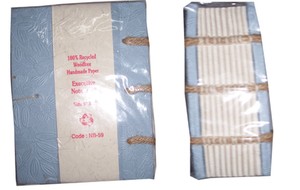 Cubiertas de diario A4 de lujo hechas a mano, manualidades de papel Kraft reciclado para diario, combinación de tela y papel - Product Image 2