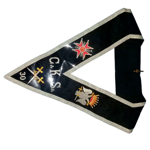 Masonic Regalia Master Mason Craft-Collar de oficial de rango, servicio OEM ODM, totalmente personalizado, bordado - Product Image 5