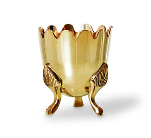 Wholesale Manufacture Brass Egg Holder Stand Handicrafts Top Price Flower Design leaf Stand Latest Piece Egg cup - Product Image 1