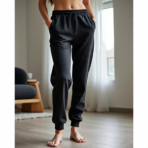 Venta al por mayor Cordón de la cintura pantalones de chándal Loose Fit Jogger pantalón pijama Mujeres Ropa deportiva Pantalones de chándal Señoras - Product Image 6