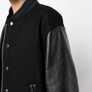 แจ็คเก็ตวาร์ซิตี้ผู้ชายขายส่ง แขนหนัง แจ็คเก็ตเบสบอล 2025 ดีไซน์ยอดนิยม ขายดี คุณภาพสูง - Product Image 5