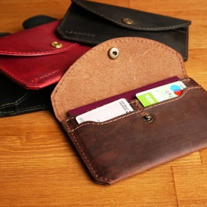 Custom Design Vintage Style Genuine <b>Leather</b> Clear Cover <b>Passport</b> Card <b>Holder</b> PTH-0044C - Product Image 3