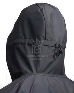 Chaqueta con Capucha para Hombre, Nueva, Personalizada, de Poliéster, Impermeable, Ligera, para Entrenamiento, con Cuello Alto, Cierre de Cremallera Frontal y Logotipo, para Invierno, Venta al Por Mayor - Product Image 4