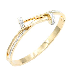 Braccialetto elegante in acciaio inossidabile placcato oro da donna - Product Image 2