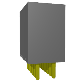 Connecteur vertical à allogement traversant SMS‑106‑01‑G‑D, pas de 1,27 mm, 12 positions, connecteur carte-carte pour carte de circuit imprimé - Product Image 3