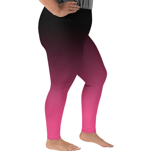 เลกกิ้งโยคะไซส์ใหญ่แบบไล่สี ผ้าสเตรชเอวสูง สีไล่ระดับ ช่วยพยุงรูปร่าง ชุดออกกำลังกายสำหรับผู้หญิง - Product Image 4